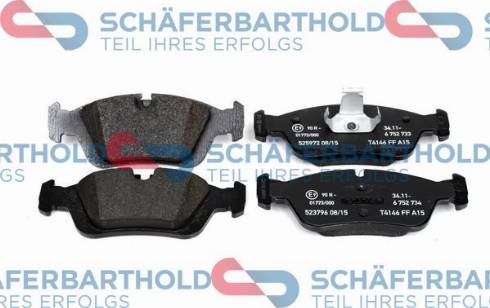 Schferbarthold 315 02 278 01 11 - Kit de plaquettes de frein, frein à disque cwaw.fr