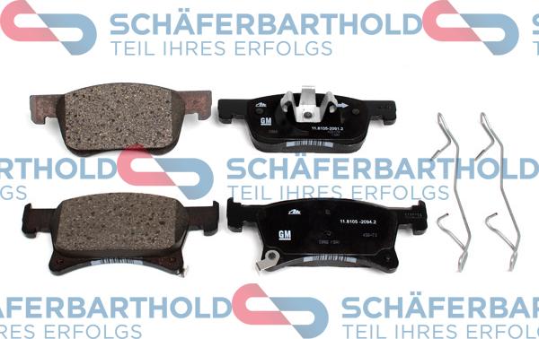 Schferbarthold 315 16 117 01 11 - Kit de plaquettes de frein, frein à disque cwaw.fr