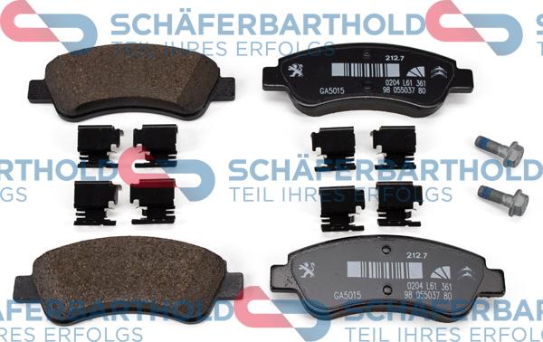 Schferbarthold 315 16 700 01 11 - Kit de plaquettes de frein, frein à disque cwaw.fr