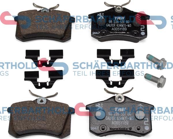 Schferbarthold 315 16 702 01 11 - Kit de plaquettes de frein, frein à disque cwaw.fr