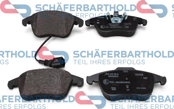 Schferbarthold 315 18 142 01 11 - Kit de plaquettes de frein, frein à disque cwaw.fr