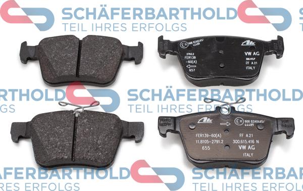 Schferbarthold 315 18 112 01 11 - Kit de plaquettes de frein, frein à disque cwaw.fr