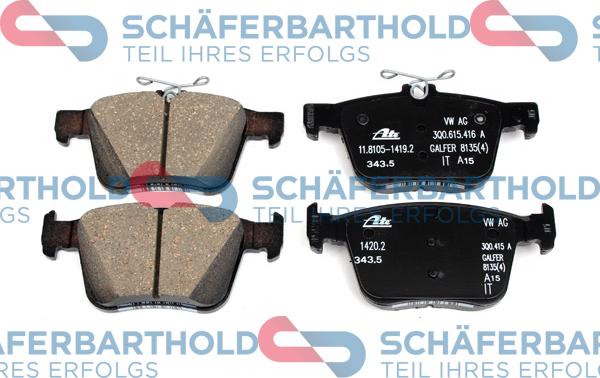 Schferbarthold 315 18 183 01 11 - Kit de plaquettes de frein, frein à disque cwaw.fr