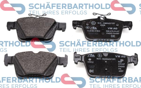 Schferbarthold 315 18 138 01 11 - Kit de plaquettes de frein, frein à disque cwaw.fr