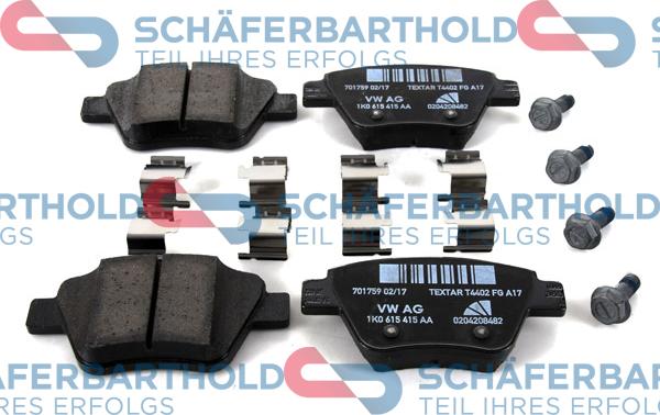 Schferbarthold 315 18 202 01 11 - Kit de plaquettes de frein, frein à disque cwaw.fr