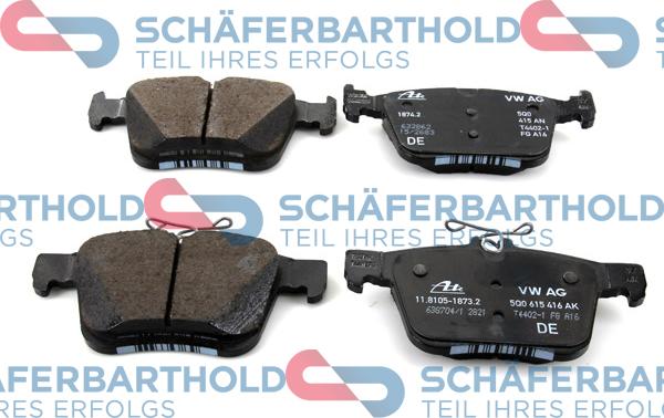 Schferbarthold 315 18 212 01 11 - Kit de plaquettes de frein, frein à disque cwaw.fr