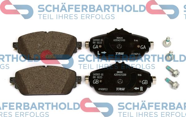 Schferbarthold 315 12 002 01 11 - Kit de plaquettes de frein, frein à disque cwaw.fr