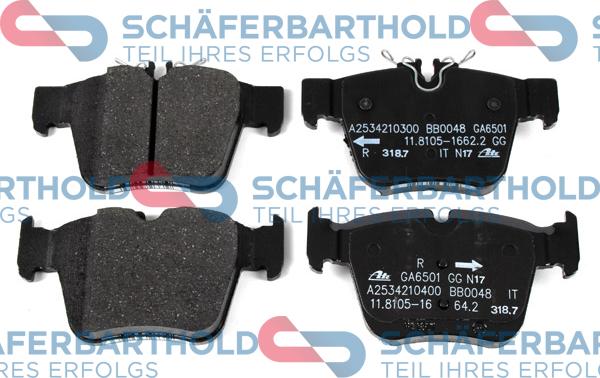 Schferbarthold 315 12 291 01 11 - Kit de plaquettes de frein, frein à disque cwaw.fr