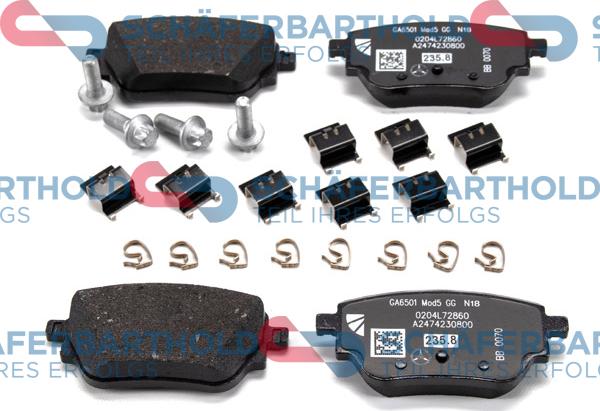 Schferbarthold 315 12 218 01 11 - Kit de plaquettes de frein, frein à disque cwaw.fr