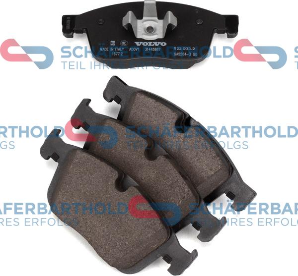 Schferbarthold 315 38 111 01 11 - Kit de plaquettes de frein, frein à disque cwaw.fr