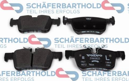 Schferbarthold 315 38 112 01 11 - Kit de plaquettes de frein, frein à disque cwaw.fr