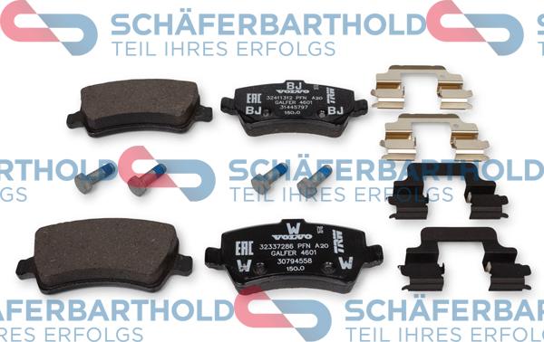 Schferbarthold 315 38 128 01 11 - Kit de plaquettes de frein, frein à disque cwaw.fr