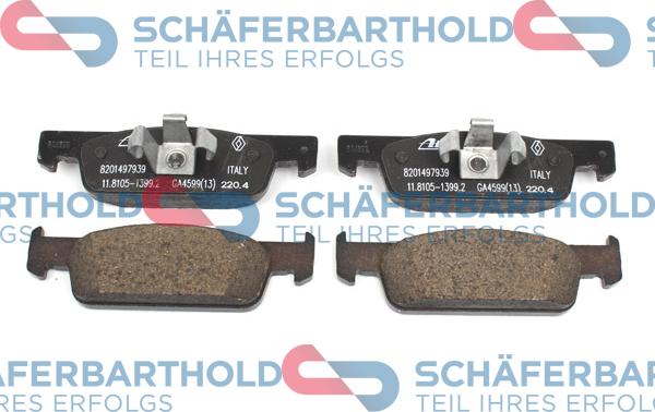 Schferbarthold 315 28 254 01 11 - Kit de plaquettes de frein, frein à disque cwaw.fr