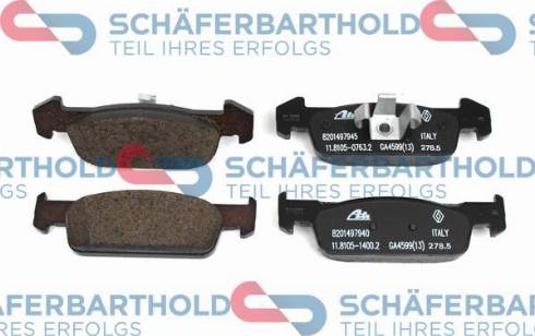 Schferbarthold 315 28 206 01 11 - Kit de plaquettes de frein, frein à disque cwaw.fr