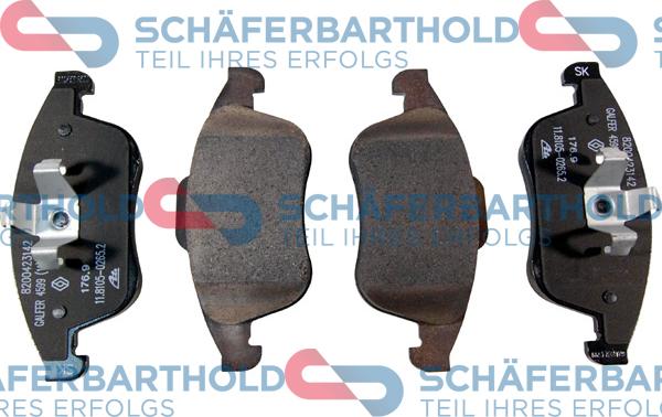 Schferbarthold 315 28 208 01 11 - Kit de plaquettes de frein, frein à disque cwaw.fr