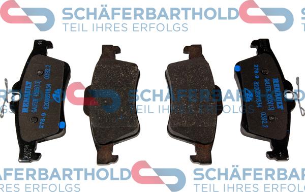 Schferbarthold 315 28 207 01 11 - Kit de plaquettes de frein, frein à disque cwaw.fr