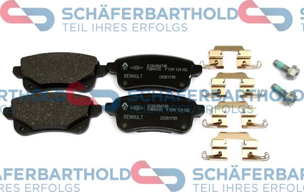 Schferbarthold 315 28 217 01 11 - Kit de plaquettes de frein, frein à disque cwaw.fr