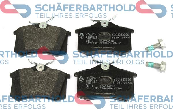 Schferbarthold 315 28 228 01 11 - Kit de plaquettes de frein, frein à disque cwaw.fr