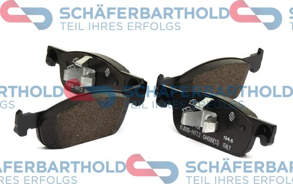 Schferbarthold 315 28 222 01 11 - Kit de plaquettes de frein, frein à disque cwaw.fr