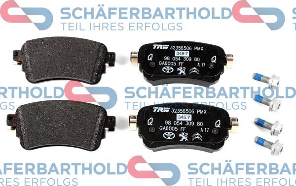 Schferbarthold 315 27 052 01 11 - Kit de plaquettes de frein, frein à disque cwaw.fr