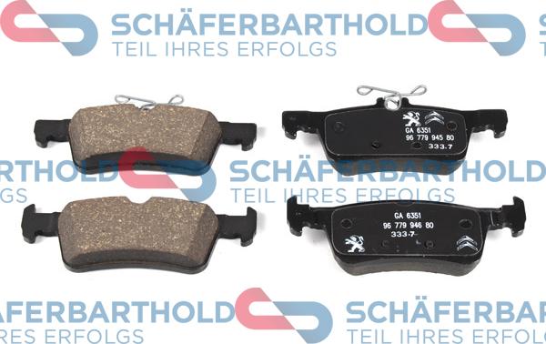 Schferbarthold 315 27 007 01 11 - Kit de plaquettes de frein, frein à disque cwaw.fr