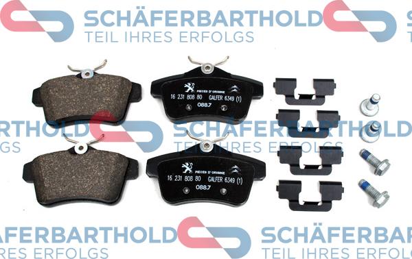 Schferbarthold 315 27 018 01 11 - Kit de plaquettes de frein, frein à disque cwaw.fr