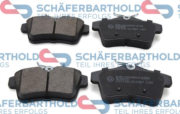 Schferbarthold 315 27 080 01 11 - Kit de plaquettes de frein, frein à disque cwaw.fr