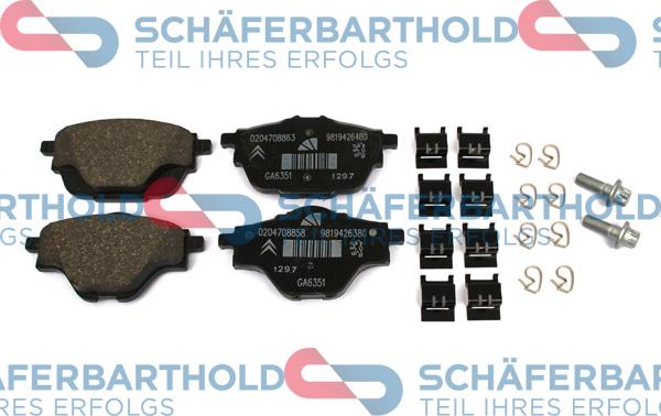 Schferbarthold 315 27 021 01 11 - Kit de plaquettes de frein, frein à disque cwaw.fr