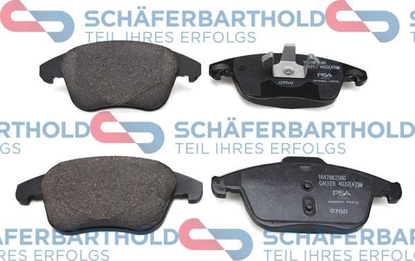 Schferbarthold 315 27 022 01 11 - Kit de plaquettes de frein, frein à disque cwaw.fr