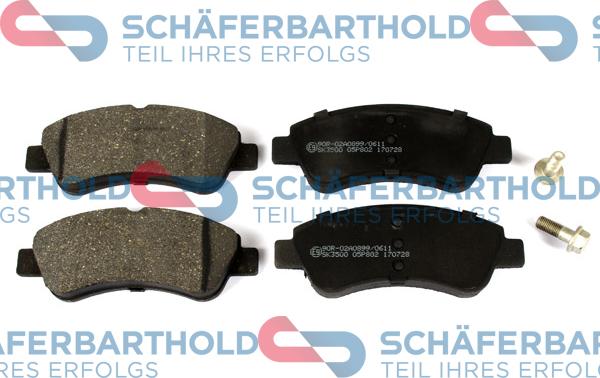 Schferbarthold 315 27 072 01 11 - Kit de plaquettes de frein, frein à disque cwaw.fr