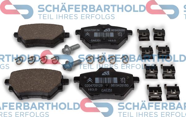 Schferbarthold 315 27 109 01 11 - Kit de plaquettes de frein, frein à disque cwaw.fr