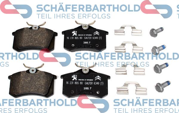 Schferbarthold 315 27 224 01 11 - Kit de plaquettes de frein, frein à disque cwaw.fr