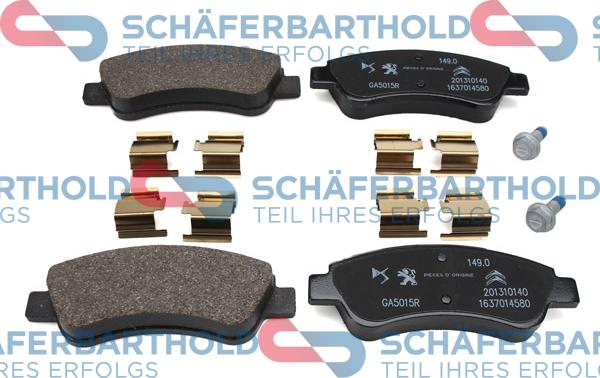 Schferbarthold 315 27 221 01 11 - Kit de plaquettes de frein, frein à disque cwaw.fr