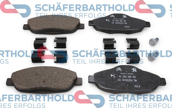 Schferbarthold 315 27 223 01 11 - Kit de plaquettes de frein, frein à disque cwaw.fr