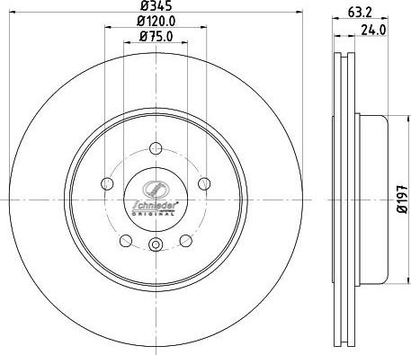 SCHNIEDER AUTOTECH BMS55.00170 - Disque de frein cwaw.fr