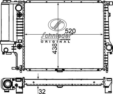 SCHNIEDER AUTOTECH BMS33.00005 - Radiateur, refroidissement du moteur cwaw.fr