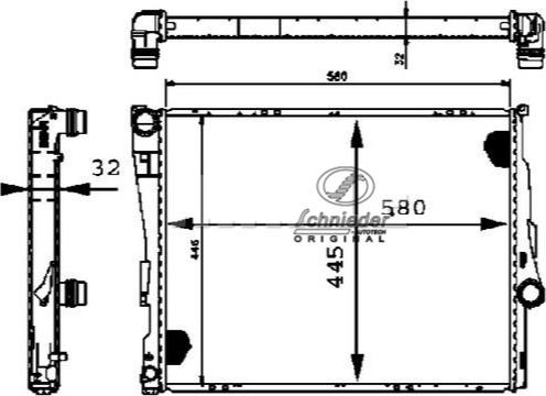 SCHNIEDER AUTOTECH BMS33.00024 - Radiateur, refroidissement du moteur cwaw.fr