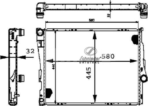 SCHNIEDER AUTOTECH BMS33.00021 - Radiateur, refroidissement du moteur cwaw.fr