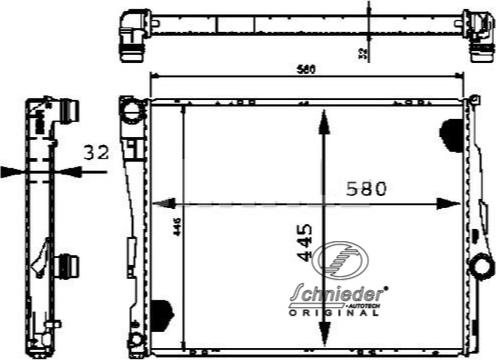 SCHNIEDER AUTOTECH BMS33.00022 - Radiateur, refroidissement du moteur cwaw.fr