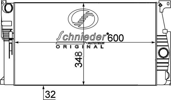 SCHNIEDER AUTOTECH BMS33.00202 - Radiateur, refroidissement du moteur cwaw.fr