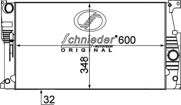 SCHNIEDER AUTOTECH BMS33.00234 - Radiateur, refroidissement du moteur cwaw.fr