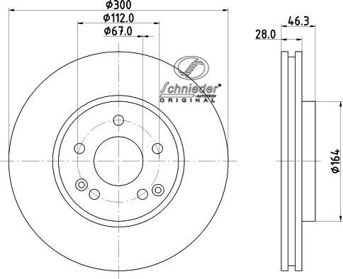 SCHNIEDER AUTOTECH BZS55.00051 - Disque de frein cwaw.fr