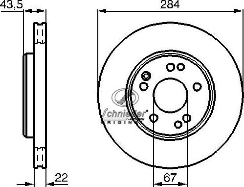 SCHNIEDER AUTOTECH BZS55.00006 - Disque de frein cwaw.fr