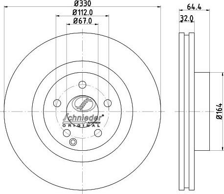 SCHNIEDER AUTOTECH BZS55.00070 - Disque de frein cwaw.fr