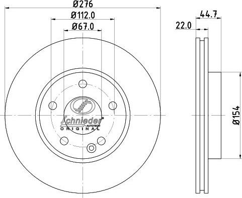 SCHNIEDER AUTOTECH BZS55.00078 - Disque de frein cwaw.fr