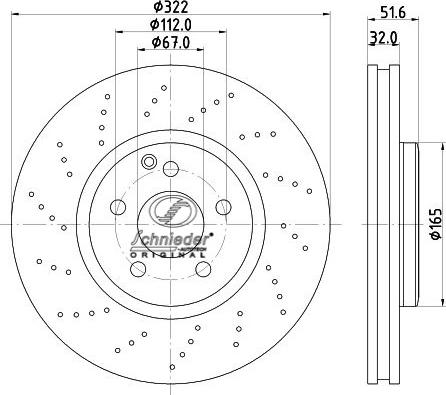 SCHNIEDER AUTOTECH BZS55.00326 - Disque de frein cwaw.fr