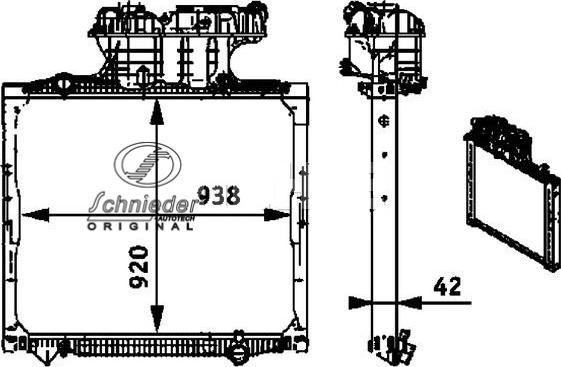 SCHNIEDER AUTOTECH MNT33.00046 - Faisceau de radiateur, refroidissement du moteur cwaw.fr