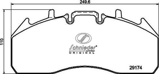 SCHNIEDER AUTOTECH RNT31.00018 - Kit de plaquettes de frein, frein à disque cwaw.fr