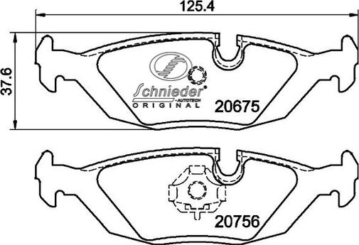 SCHNIEDER AUTOTECH SBP06-041 - Kit de plaquettes de frein, frein à disque cwaw.fr