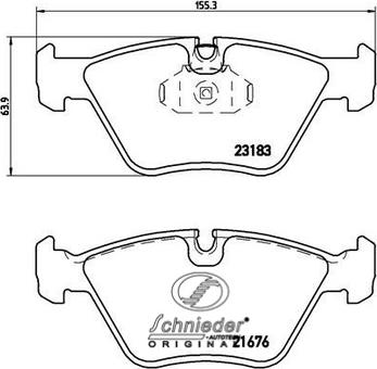 SCHNIEDER AUTOTECH SBP009-001 - Kit de plaquettes de frein, frein à disque cwaw.fr